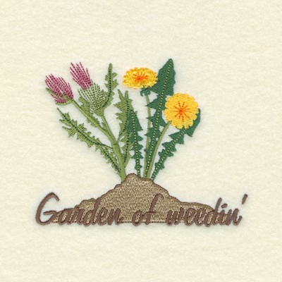 Garden of Weedin Machine Embroidery Design