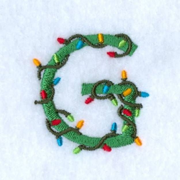 Picture of Christmas Light G Machine Embroidery Design