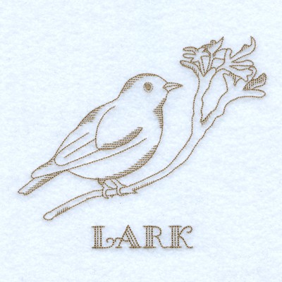 Lark Outline Machine Embroidery Design