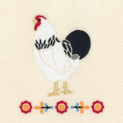 Rooster Stencil 1 Machine Embroidery Design