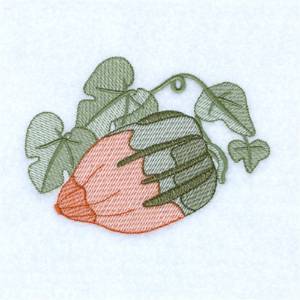 Picture of Fall Squash Toile Machine Embroidery Design