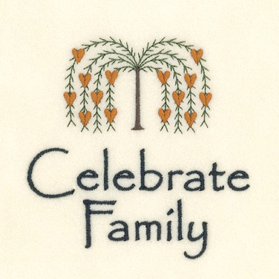 Celebrate Family Machine Embroidery Design