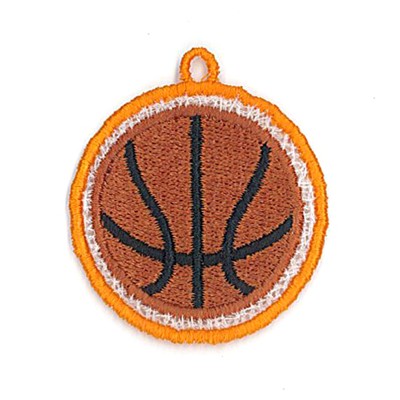 Basketball Charm Machine Embroidery Design