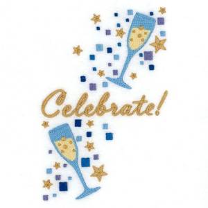 Picture of Celebrate Wine Tote Machine Embroidery Design