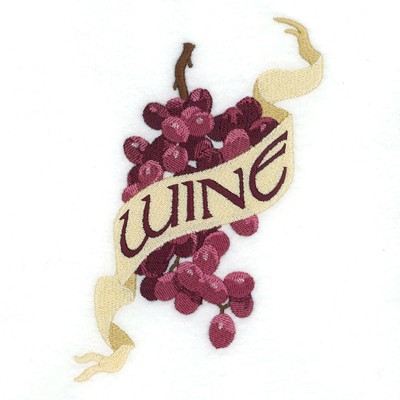 Wine Banner Tote Machine Embroidery Design