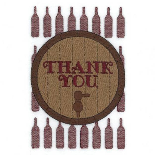 Picture of Thank You Wine Tote Machine Embroidery Design