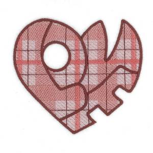 Picture of Plaid Love Machine Embroidery Design