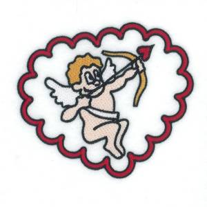 Picture of Cupid Inside Heart Machine Embroidery Design