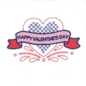 Picture of Valentines Day Banner Machine Embroidery Design