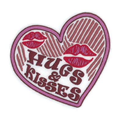 Hugs And Kisses Machine Embroidery Design