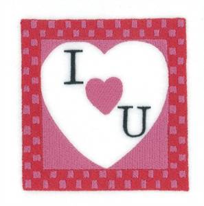 Picture of I Love You Box Machine Embroidery Design