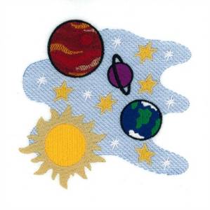 Picture of Solar System Machine Embroidery Design