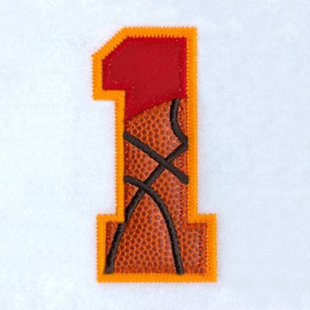 Picture of 1 Basketball Applique Machine Embroidery Design