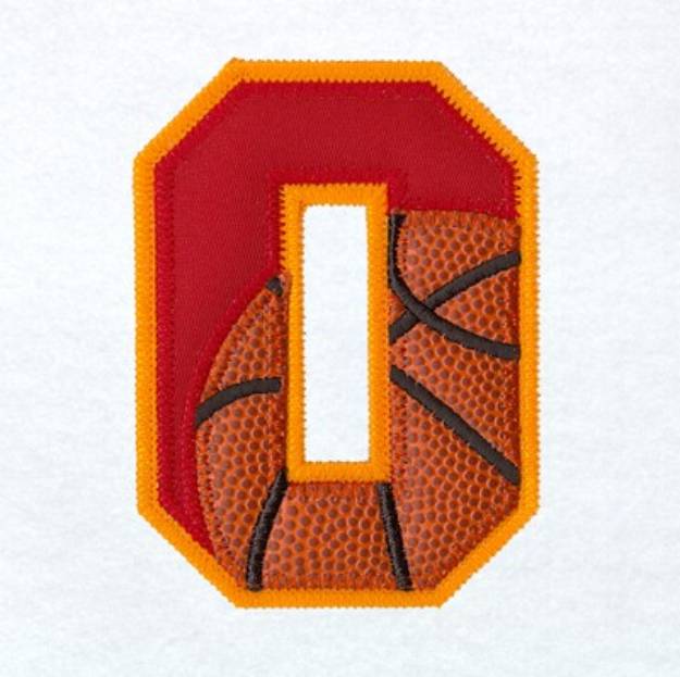 Picture of 0 Basketball Applique Machine Embroidery Design