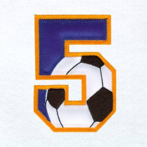 Picture of 5 Soccer Applique Machine Embroidery Design