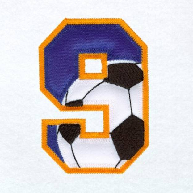 Picture of 9 Soccer Applique Machine Embroidery Design