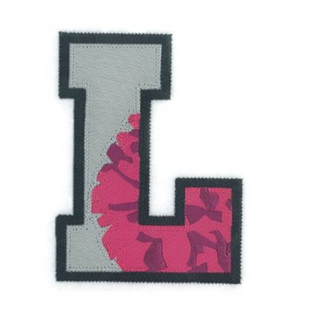 Picture of L Cheer Applique Machine Embroidery Design