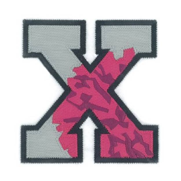 Picture of X Cheer Applique Machine Embroidery Design