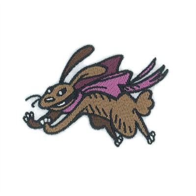 Flying Bunny Machine Embroidery Design