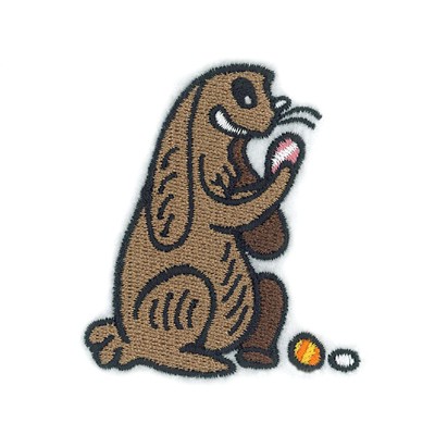 Bunny with Eggs Machine Embroidery Design