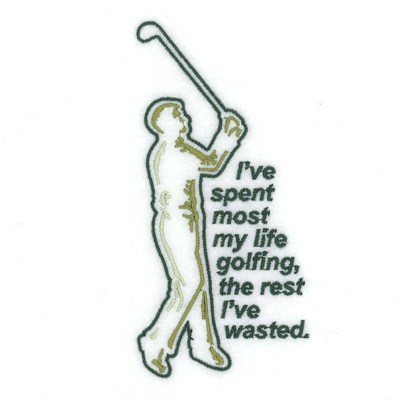 Life Golfing Machine Embroidery Design