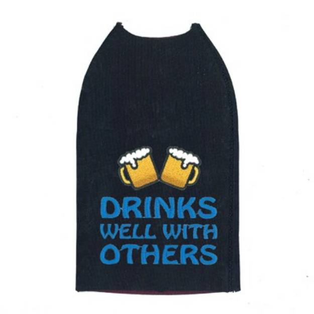 Picture of Drinks Well With Others Koozie Machine Embroidery Design