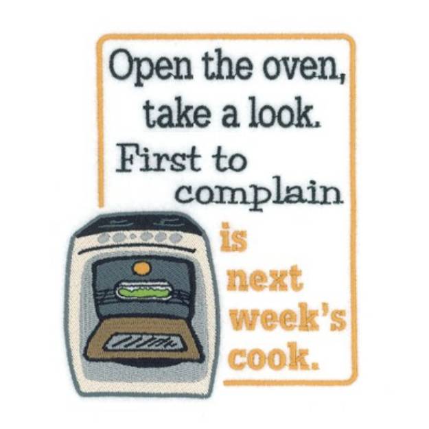 Picture of Open the Oven Machine Embroidery Design