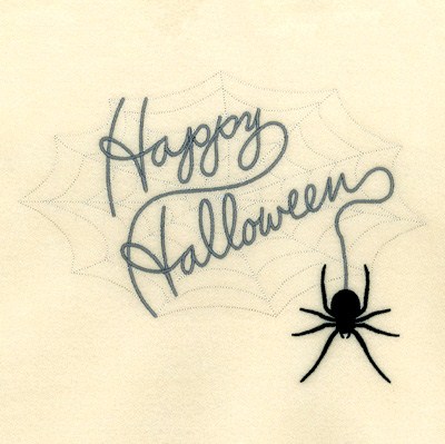Spider Happy Halloween Machine Embroidery Design