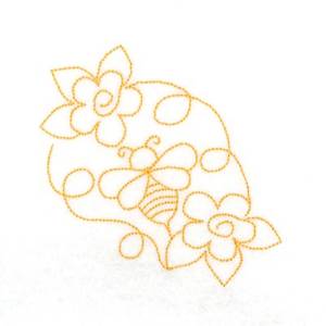 Picture of Bee Stipple Machine Embroidery Design