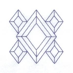 Picture of Diamond Stipple Machine Embroidery Design