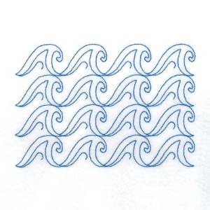 Picture of Wave Stipple Machine Embroidery Design