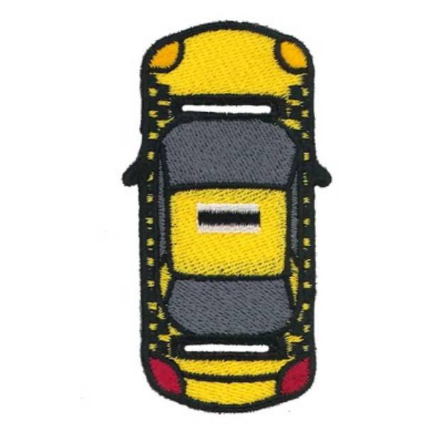 Picture of Placemat Taxi Cab Machine Embroidery Design