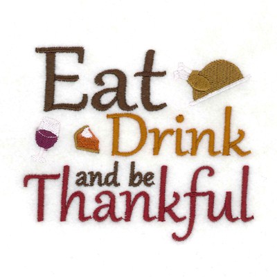 Be Thankful Machine Embroidery Design