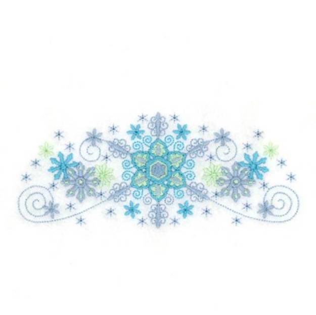 Picture of Whimsical Snowflakes Machine Embroidery Design