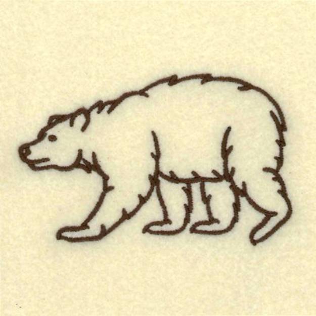 Picture of Bear Outline Machine Embroidery Design