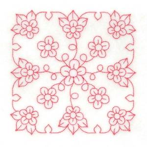 Picture of Flower Square Machine Embroidery Design