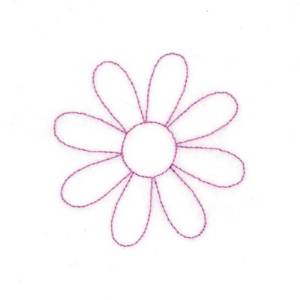 Picture of Daisy Redwork Machine Embroidery Design