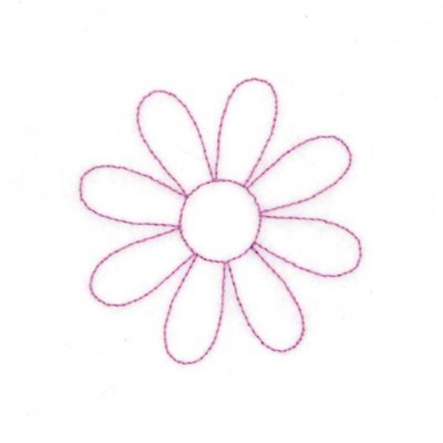 Picture of Daisy Redwork Machine Embroidery Design