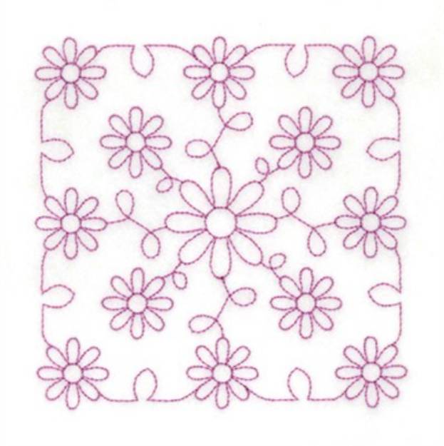 Picture of RW Daisy Square Machine Embroidery Design