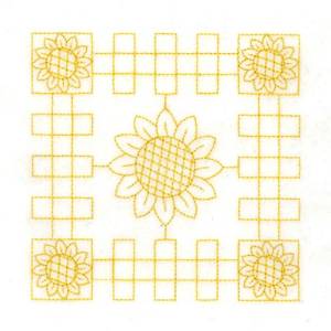 Picture of RW Sunflower Square Machine Embroidery Design