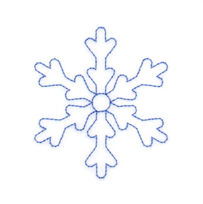 Snowflake Redwork Machine Embroidery Design