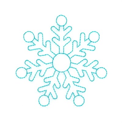 Snowflake Redwork Machine Embroidery Design