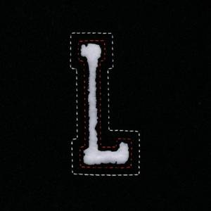 Picture of Small Cutout Letter L Machine Embroidery Design