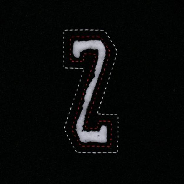 Picture of Small Cutout Letter Z Machine Embroidery Design