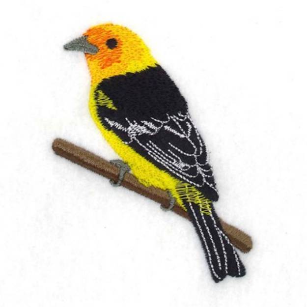 Picture of Western Tanager Machine Embroidery Design