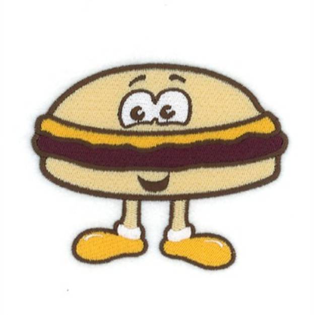 Picture of Humorous Cheeseburger Machine Embroidery Design