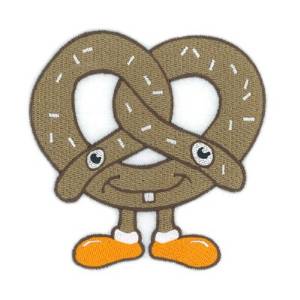 Picture of Humorous Pretzel Machine Embroidery Design