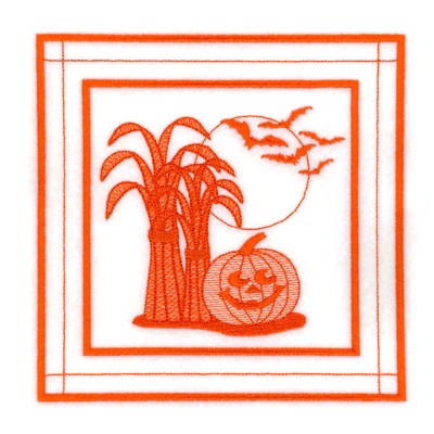 October Quilt Square Machine Embroidery Design