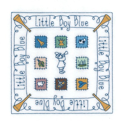 Little Boy Blue Square Machine Embroidery Design