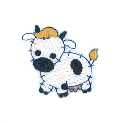 Boy Blue Cow Machine Embroidery Design